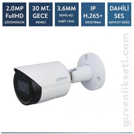 Dahua IPC-HFW2231S-S-0360B-S2 2 MP H.265+ IR Bullet Starlight Kamera(30m IR)